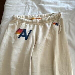 crème aviator nation, sweatpants size medium ￼